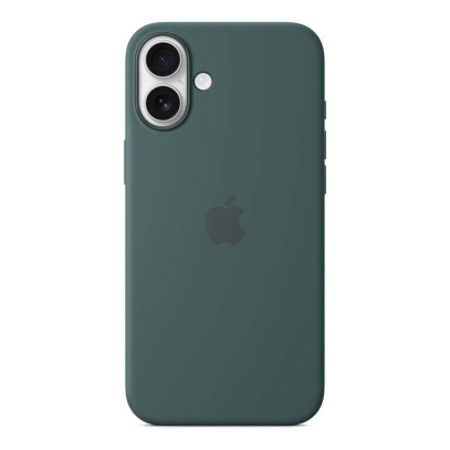 Чехол для iPhone 16 Plus Silicone Case Dark Green, тёмно-зеленый