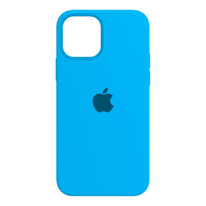 Чехол Silicone Case для Apple iPhone 12/12 Pro Ярко-голубой