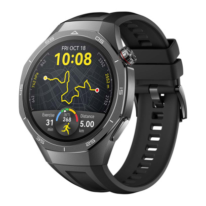 Умные часы HUAWEI Watch GT 5 Pro Black, 46 мм, цвет корпуса чёрный, цвет ремешка чёрный