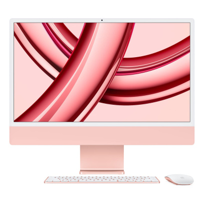 Apple iMac 24" (M3, 8C CPU, 8C GPU, 2023) Retina 4,5K, 8Gb, 256Gb SSD (MQRD3) Pink, розовый