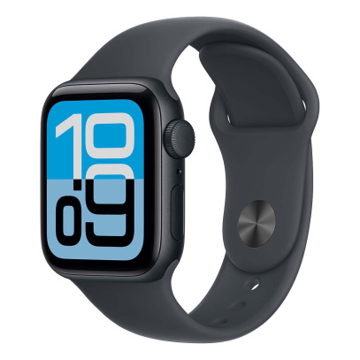 Apple Watch SE 3 (2025), 40 мм корпус из алюминия цвета «Midnight», ремешок Sport Band размера S/M цвета «Midnight» Apple Watch SE 3 (2025), 40 мм корпус из алюминия цвета «Midnight», ремешок Sport Band размера S/M цвета «Midnight»
