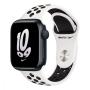Apple Watch Nike Series 8, 41 мм корпус из алюминия цвета «Midnight», ремешок Nike Sport Band размера S/M цвета «Summit White/Black»