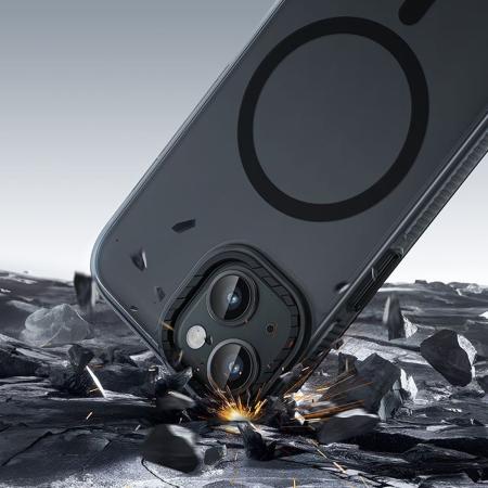 Чехол hoco. DROP PROOF Magnetic Smartphone Case для Apple iPhone 15 Прозрачный черный