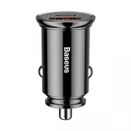 Автомобильное зарядное устройство Baseus BS-C16C1-X Circular Plastic A+C 30W PPS Car Charger (CCALL-YS01) Черный