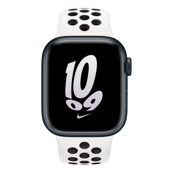 Apple Watch Nike Series 8, 41 мм корпус из алюминия цвета «Midnight», ремешок Nike Sport Band размера S/M цвета «Summit White/Black»