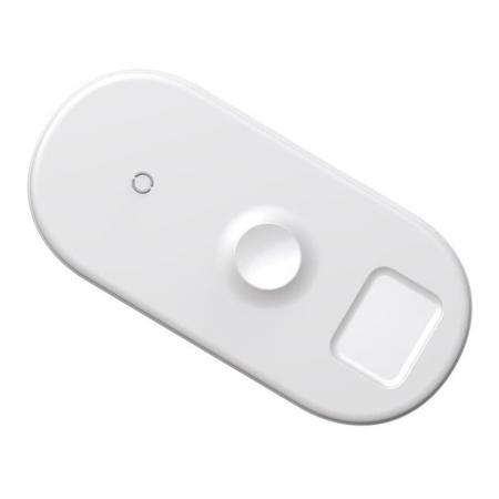 Беспроводное зарядное устройство Baseus 3в1 Smart Wireless Charger (WX3IN1-C02) White, белый