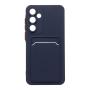 Чехол для Samsung Galaxy A55 Silicone Case с картхолдером Темно-синий
