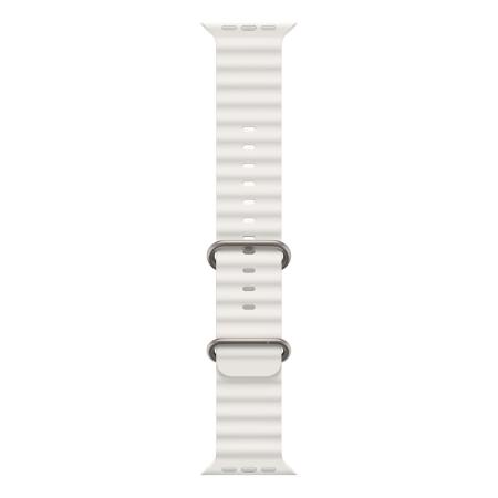 Apple Watch Ultra 2 (2023), 49 мм корпус из титана цвета «Natural», ремешок Ocean Band цвета «White»