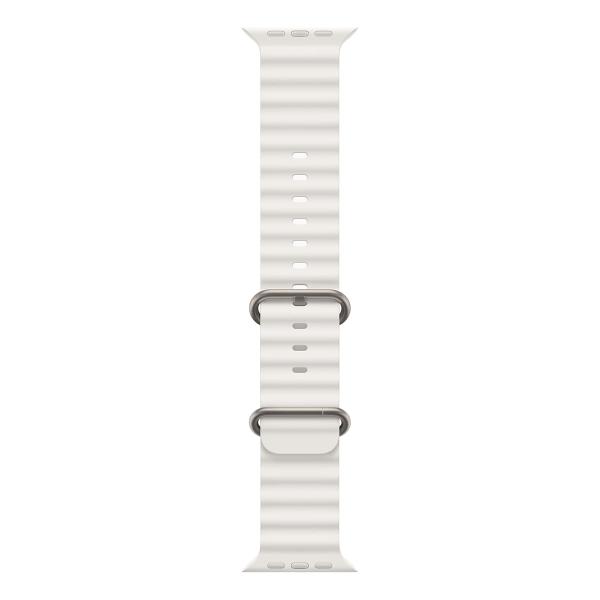 Apple Watch Ultra 2 (2023), 49 мм корпус из титана цвета «Natural», ремешок Ocean Band цвета «White»