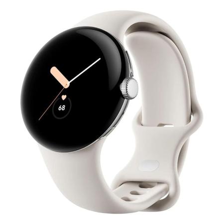 Часы Pixel Watch, 41 мм, LTE + Wi-Fi, Polished Silver/Chalk, серебристый