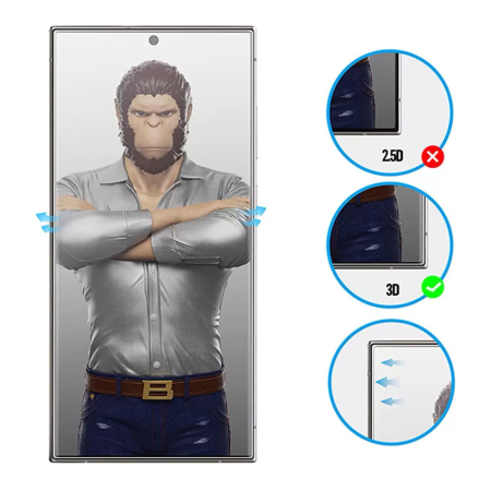 Защитное стекло для Galaxy S24 Ultra BLUEO 3D Curved UV glass + UV лампа (3B4-S24Ultra) Прозрачный