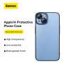 Чехол Baseus для iPhone 14 Glitter PC case +Tempered glass (ARMC021203) Синий