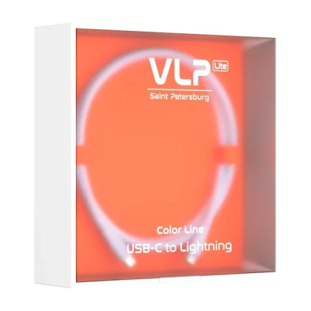 Дата-кабель VLP LITE Color Line USB-C to Lightning, 27W, 1 м Белый