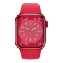Apple Watch Series 8, 41 мм корпус из алюминия цвета (PRODUCT)RED™, ремешок Sport Band размера M/L цвета (PRODUCT)RED™
