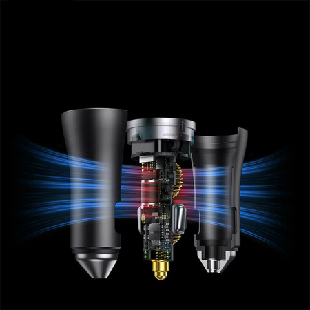 Автомобильное зарядное устройство Baseus Golden Contactor Pro Dual Fast Charger Car Charger C+C 40 Вт (CGJP000013) Dark Gray