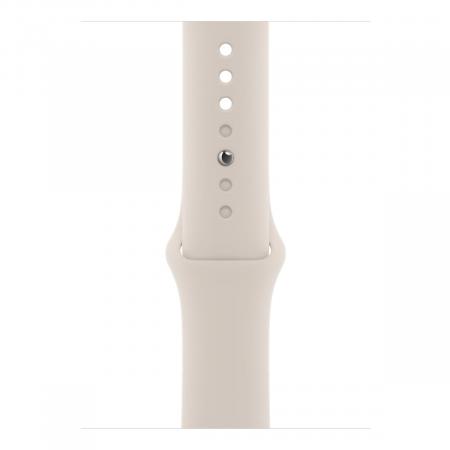 Apple Watch SE (2022), 44 мм корпус из алюминия цвета «Starlight», ремешок Sport Band размера S/M цвета «Starlight»