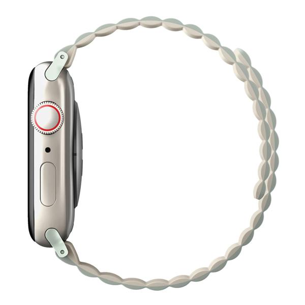 Ремешок UNIQ для Apple Watch 42/44/45/49 мм Revix reversible Magnetic (45MM-REVSAGBEG) Зеленый/Бежевый