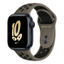 Apple Watch Nike Series 8, 41 мм корпус из алюминия цвета «Midnight», ремешок Nike Sport Band размера M/L цвета «Olive Grey/Black»