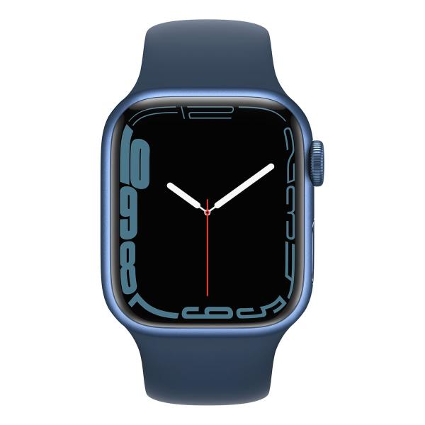 Apple Watch Series 7, 45 мм корпус из алюминия синего цвета, спортивный ремешок «синий омут»
