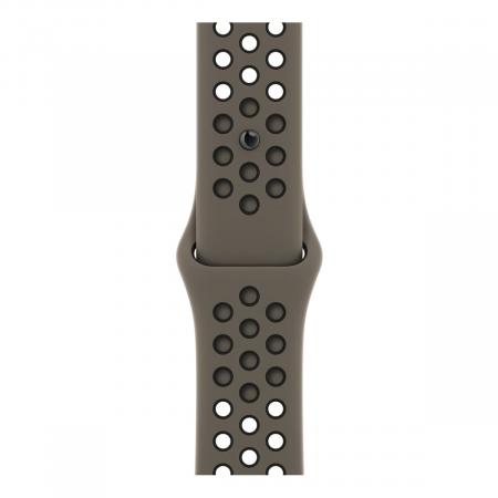 Apple Watch Nike SE (2022), 40 мм корпус из алюминия цвета «Starlight», ремешок Nike Sport Band размера S/M цвета «Olive Grey/Black»