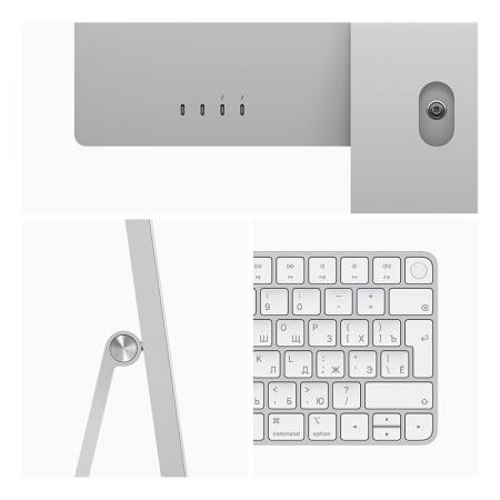 Apple iMac 24" (M1 8C CPU, 8C GPU, 2021) Retina 4,5K, 8/512Gb SSD (MGPD3) Silver, серебристый