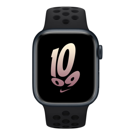 Apple Watch Nike Series 8, 41 мм корпус из алюминия цвета «Midnight», ремешок Nike Sport Band размера M/L цвета «Black/Black»