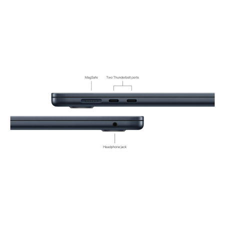 Apple MacBook Air 15" (M3, 8C CPU, 10C GPU, 2024) 24/512Gb SSD (MC9L4) Midnight, «тёмная ночь»