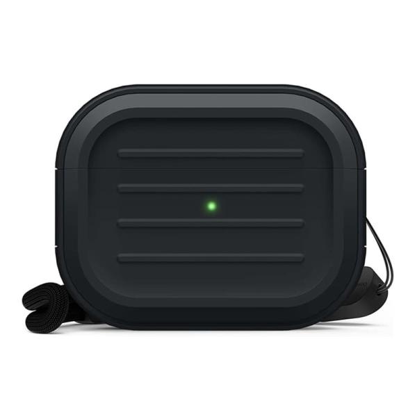 Чехол для AirPods Pro 2 (all) Elago EDC Armor TPU case with Round strap (EAPP2C-ARMOR+ROSTR-BK) Черный