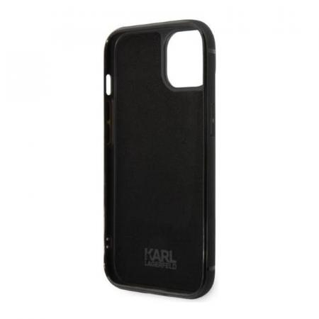 Чехол Karl Lagerfeld для iPhone 14 Plus PU with Cardslot Signature logo Hard (KLHCP14MCSSK) Черный