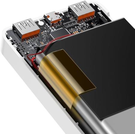 Внешний аккумулятор Baseus 20000mAh Bipow Digital Display Fast Charge Power Bank 20Вт Overseas Edition PPBD20K (PPBD050302) челый