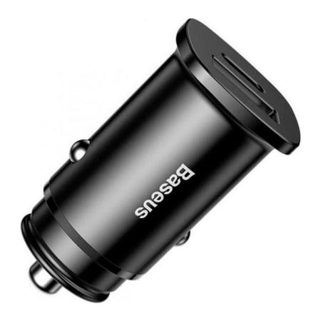 Автомобильное зарядное устройство Baseus Square Metal PPS Car Charger A+C 30W BS-C15C (CCALL-AS01) Черный