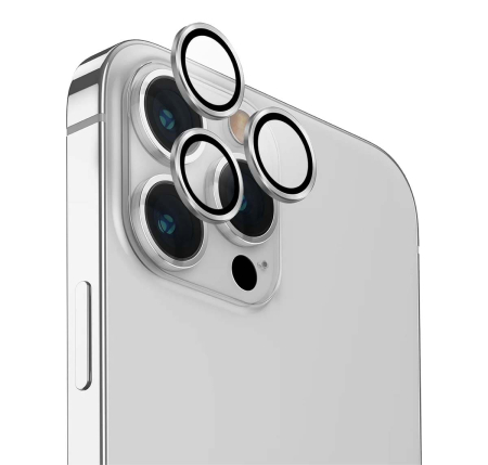 Стекло на камеру для iPhone 14 Pro/14 Pro Max UNIQ OPTIX Camera Lens protector Aluminium (IP6.1P-6.7PM-LENSSIL) Silver