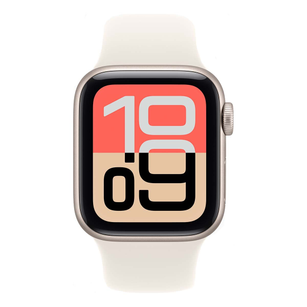 Apple Watch SE 3 (2025), 40 мм корпус из алюминия цвета «Starlight», ремешок Sport Band размера S/M цвета «Starlight» Apple Watch SE 3 (2025), 40 мм корпус из алюминия цвета «Starlight», ремешок Sport Band размера S/M цвета «Starlight»