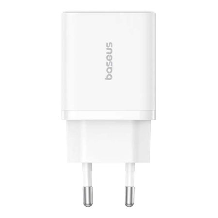 Зарядное устройство Baseus Cube Fast Charger USB-A + USB Type-C 20Вт EU Moon (P10111403213-00) Белый