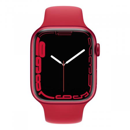 Apple Watch Series 7, 45 мм корпус из алюминия красного цвета, спортивный ремешок (PRODUCT)RED™