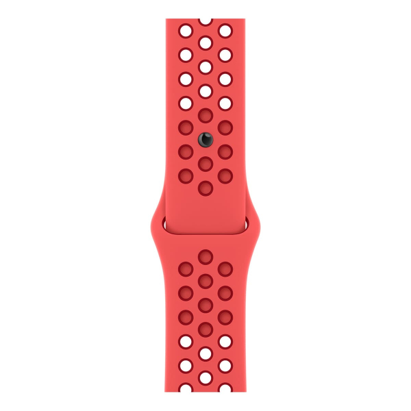 Apple Watch Nike Series 8, 45 мм корпус из алюминия цвета «Midnight», ремешок Nike Sport Band размера M/L цвета «Bright Crimson/Gym Red»