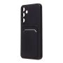 Чехол для Samsung Galaxy A55 Silicone Case с картхолдером Черный