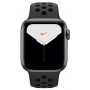 Apple Watch Nike+ Series 5, 40 мм, корпус из алюминия цвета «серый космос», спортивный ремешок Nike цвета «антрацитовый/чёрный»