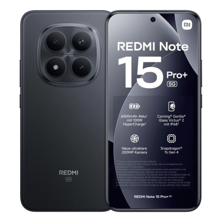 Xiaomi Redmi Note 15 Pro+ 5G 16/512Gb Midnight Black, чёрный