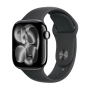 Apple Watch Series 11, 46 мм корпус из алюминия цвета «Jet Black», ремешок Sport Band размера S/M цвета «Black»