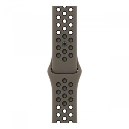 Apple Watch Nike Series 8, 45 мм корпус из алюминия цвета «Midnight», ремешок Nike Sport Band размера S/M цвета «Olive Grey/Black»