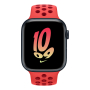 Apple Watch Nike Series 8, 45 мм корпус из алюминия цвета «Midnight», ремешок Nike Sport Band размера M/L цвета «Bright Crimson/Gym Red»