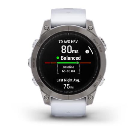 Часы Garmin EPIX PRO GEN 2 47 мм Sapphire Titanium whitestone, белый