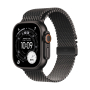 Apple Watch Ultra 3 (2025), 49 мм корпус из титана цвета «Black», ремешок Titanium Milanese Loop размера M цвета «Black»