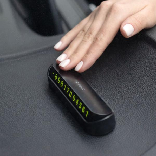 Парковочная автовизитка с номером телефона Deppa Parking Card, пластик (47200) Черный