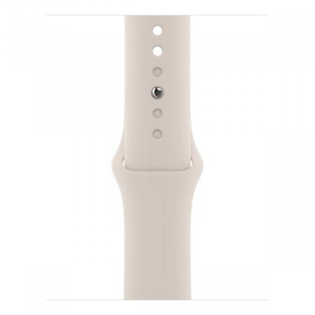 Apple Watch Series 8, 41 мм корпус из алюминия цвета «Starlight», ремешок Sport Band размера S/M цвета «Starlight»