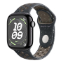 Apple Watch Series 10, 42 мм корпус из алюминия цвета «Jet Black», ремешок Nike Sport Band размера S/M цвета «Midnight Sky»