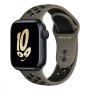 Apple Watch Nike Series 8, 41 мм корпус из алюминия цвета «Midnight», ремешок Nike Sport Band размера S/M цвета «Olive Grey/Black»