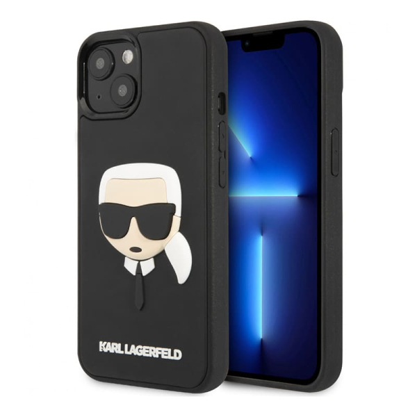 Чехол Karl Lagerfeld для iPhone 14 Plus 3D Rubber Karl's head Hard (KLHCP14MKH3DBK) Чёрный