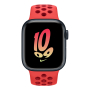 Apple Watch Nike Series 8, 41 мм корпус из алюминия цвета «Midnight», ремешок Nike Sport Band размера M/L цвета «Bright Crimson/Gym Red»